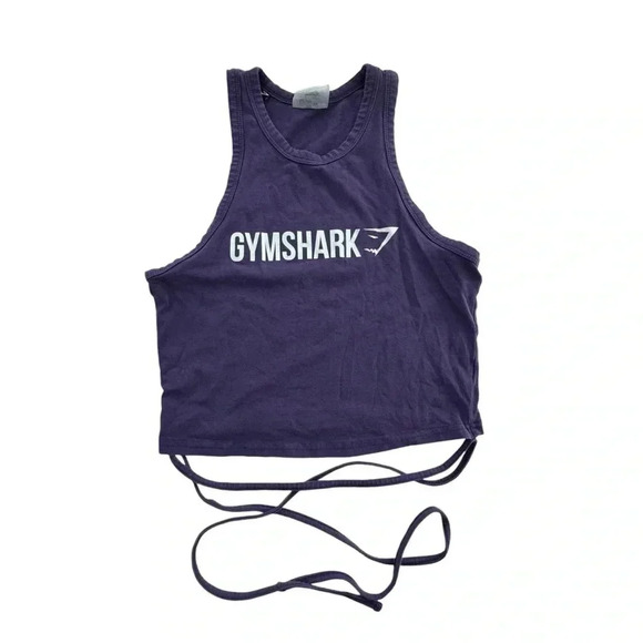 Gymshark Fitted Cropped Tank Top with tie Detail Around the Waist, Size Small - Picture 1 of 9